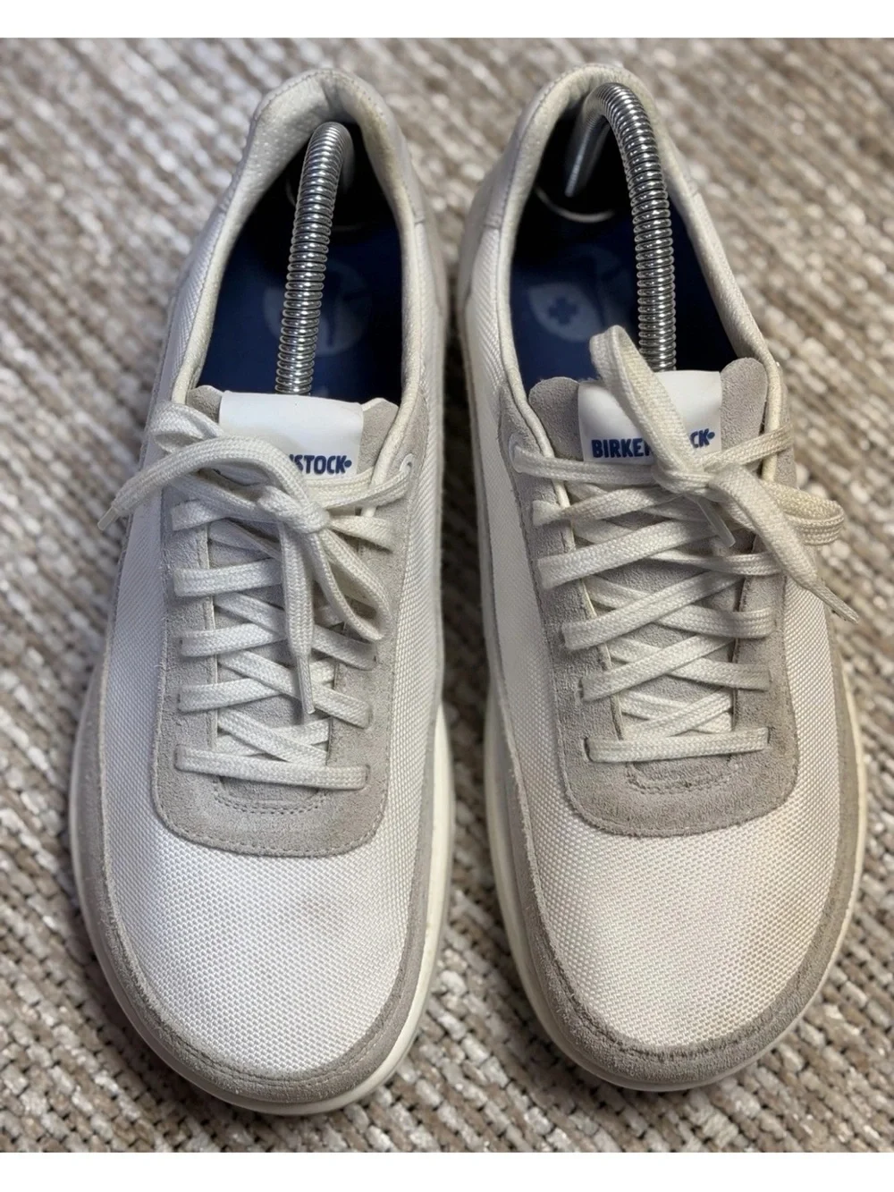 Birkenstock Honnef City Shoes White Textile Walking Low Top Sneakers Size L8 M6